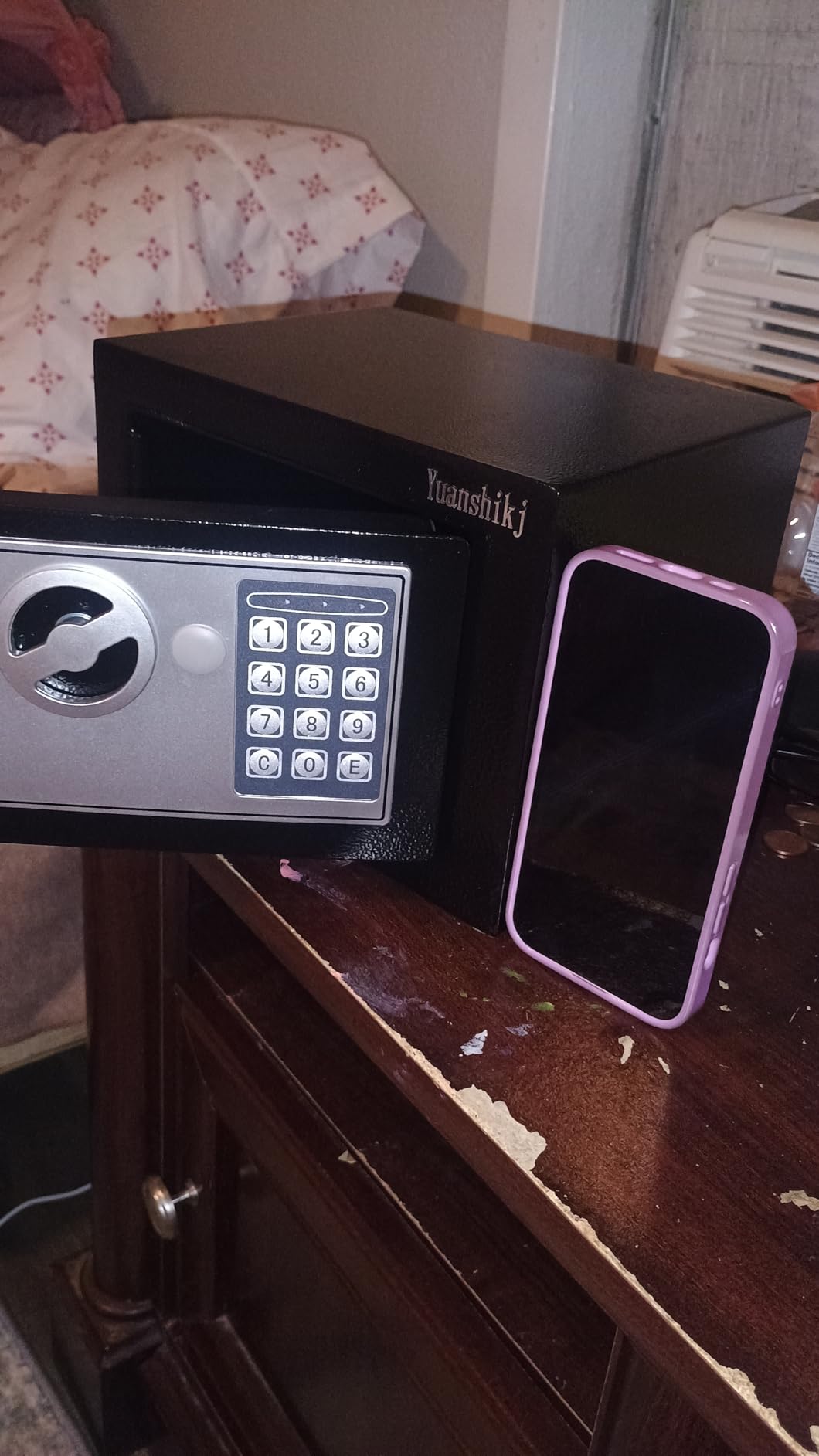 Yuanshikj Electronic Deluxe Digital Security Safe Box Key Keypad Lock Home Office Hotel Business Jewelry Gun Cash Use Storage money (BLACK) customer photo 2