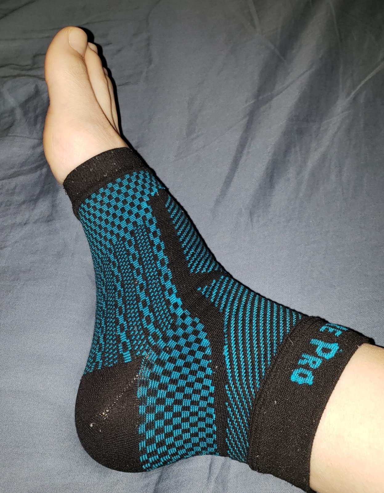 TechWare Pro Ankle Brace Compression Sleeve - Plantar Fasciitis Sock. Relieves Achilles Tendonitis. Foot Arch Support Reduces Joint Pain, Swelling & Heel Spur Pain. Injury Recovery Braces for Sports customer photo 2