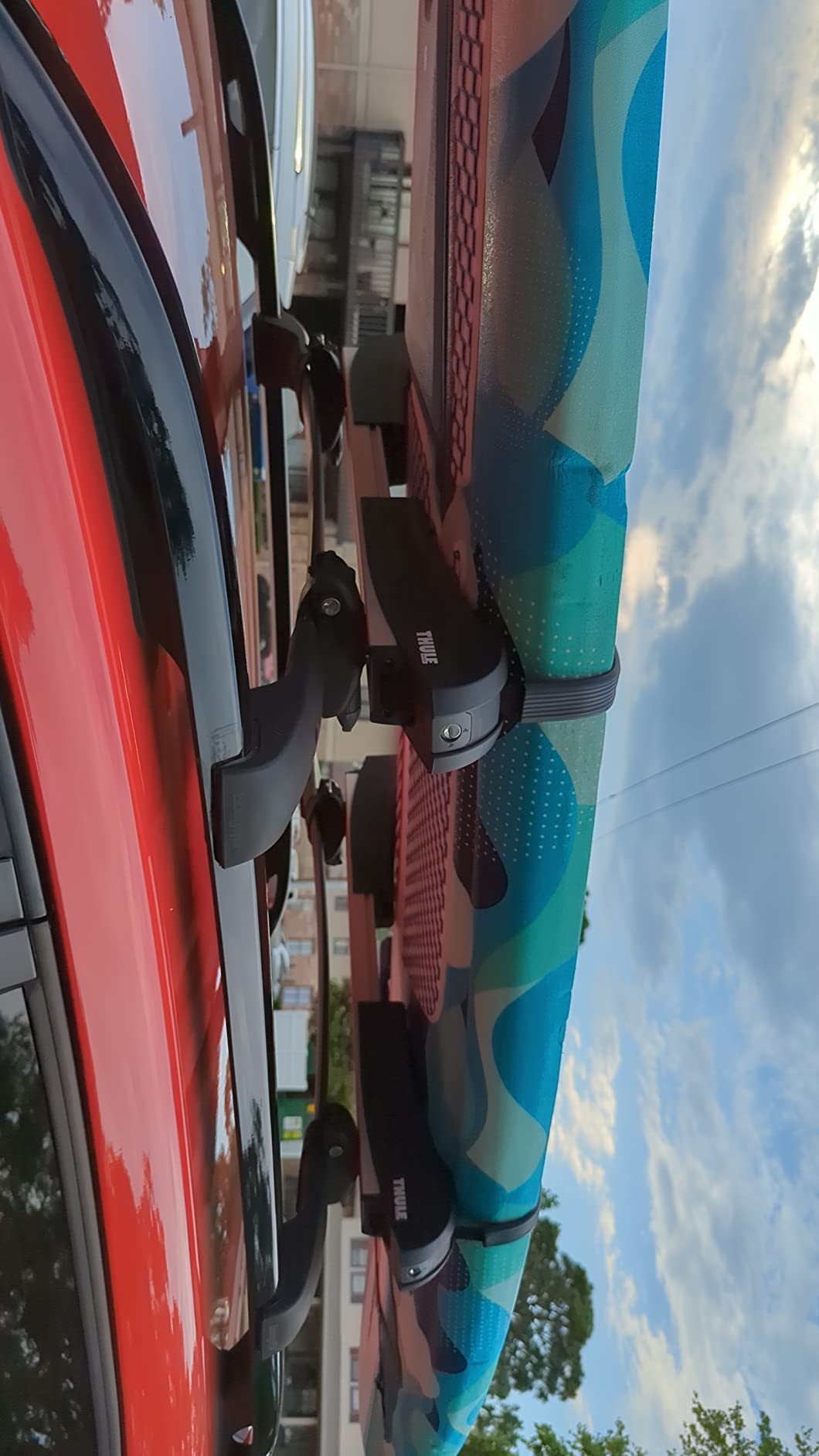 Thule SUP Taxi XT Surfboard Rack - Premium rooftop surfboard carrier, Holds up to 2 boards, Integrated locks for security customer photo 2