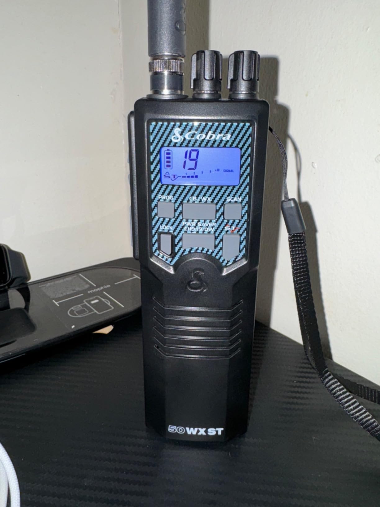 Cobra HHRT50 Road Trip CB Radio - 2-Way Handheld Emergency Radio with Access to Full 40 Channels & NOAA Alerts, Rooftop Magnet Mount Antenna and Omni-Directional Microphone, Black, 6.3