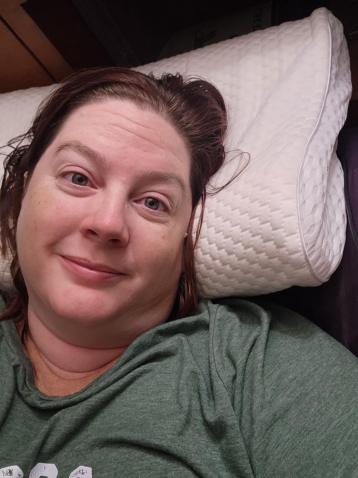 UTTU Cervical Pillow for Neck Pain Relief, Memory Foam Neck Pillow for Sleeping, Adjustable Orthopedic Sandwich Pillow, Contour Cooling for Side Back Stomach Sleeper, Queen customer photo 1