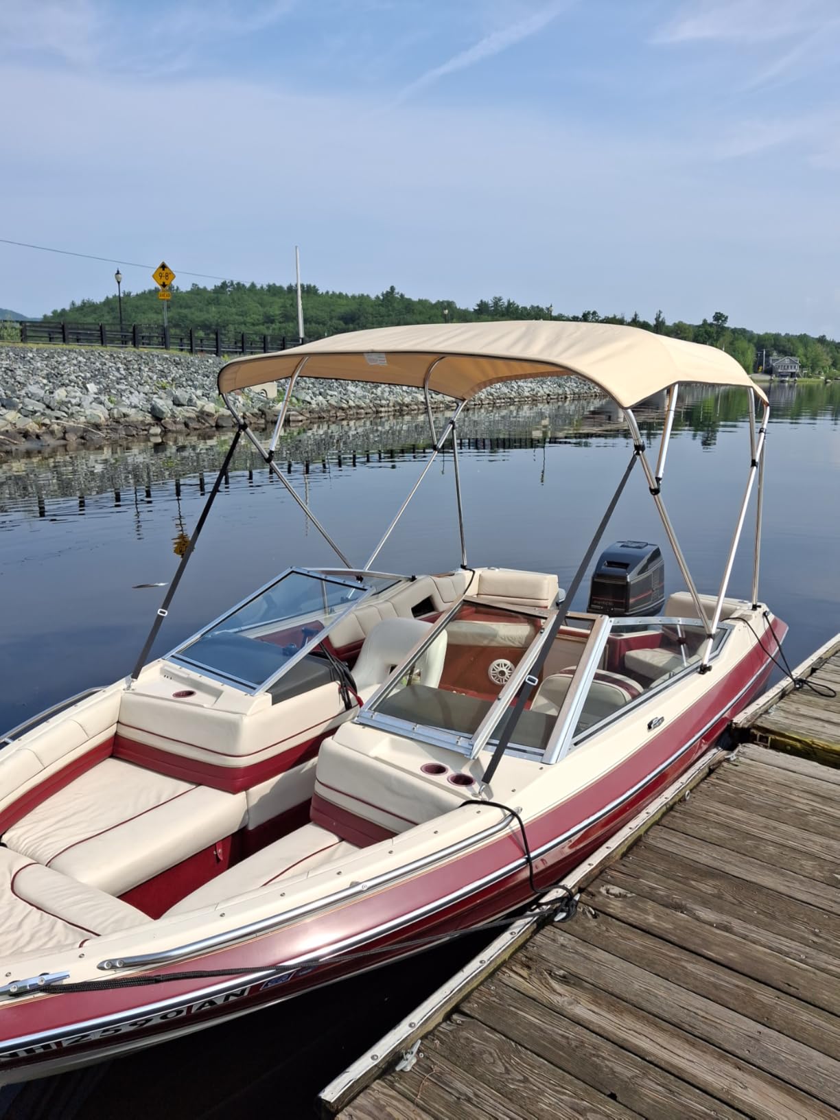 Seamander Bimini Top for Boats,3-4 Bow 14 Different Size Boat Canopy,Includes Bimini Top Hardwares and Boot Cover,3 Bow 6ft Length 67in - 72in Width 46in Height customer photo 2