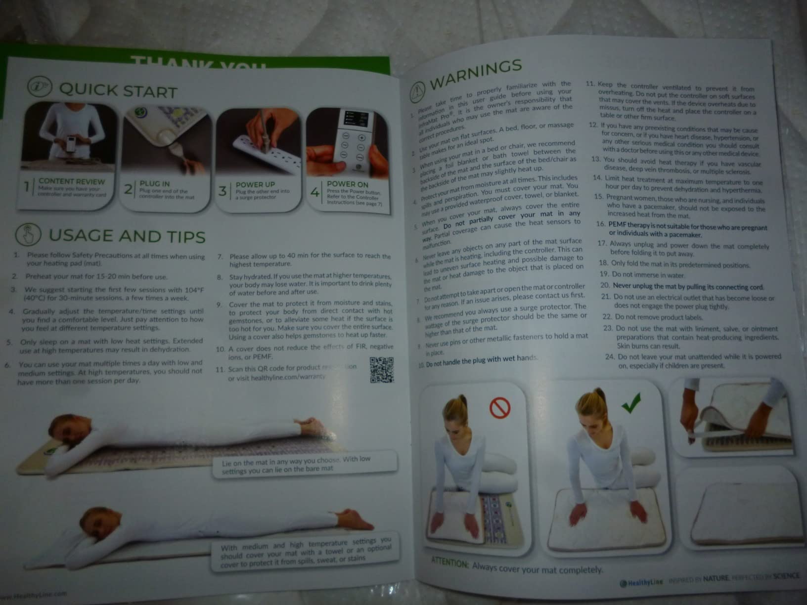 PEMF Advanced Far Infrared Heating Pad - Professional Biomat for Pain Relief and Healing - Pulsed Electromagnetic Field Therapy - Full Body Mat with Red Lights, Amethyst, Tourmaline and Jade - 72 x 24 customer photo 2