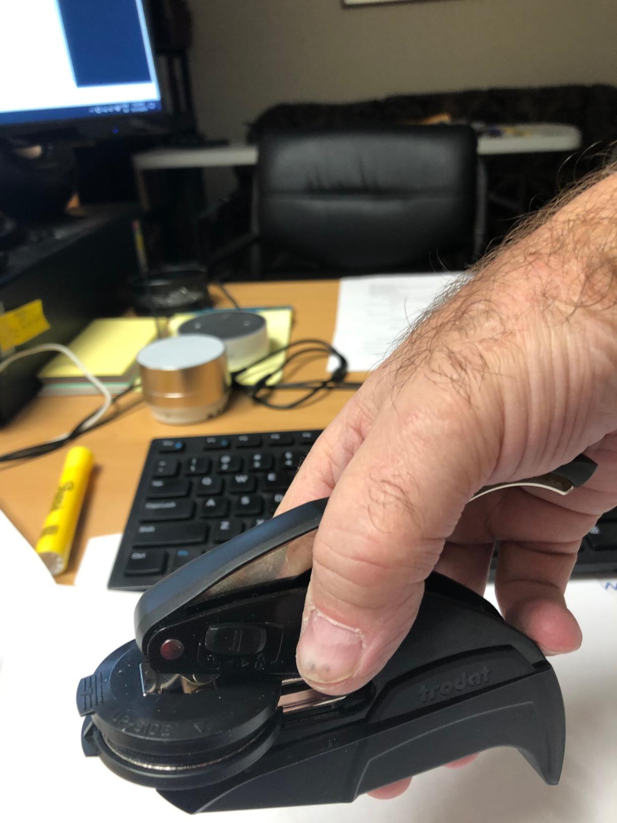 Custom Notary Embosser, Customizable for 37 Total States, Embossed Notary Seal | Great for Official Documents and Paperwork | Great Way to Certify Your Documents (Georgia) customer photo 2