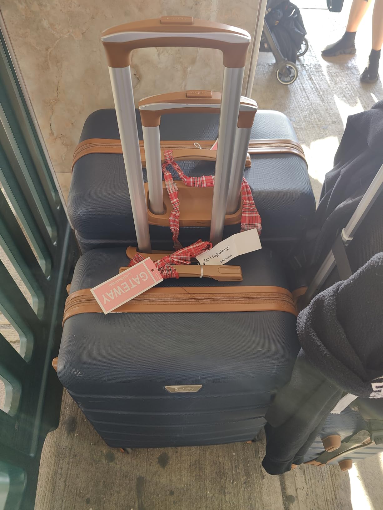 Coolife Luggage 3 Piece Set Suitcase Spinner Hardshell Lightweight TSA Lock (Black, 20/24/28) customer photo 1