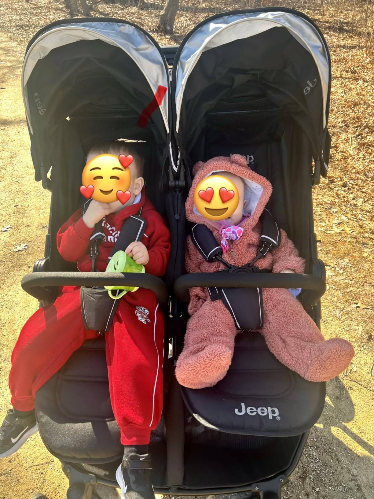 Jeep Destination Ultralight Side x Side Double Stroller, Midnight customer photo 2