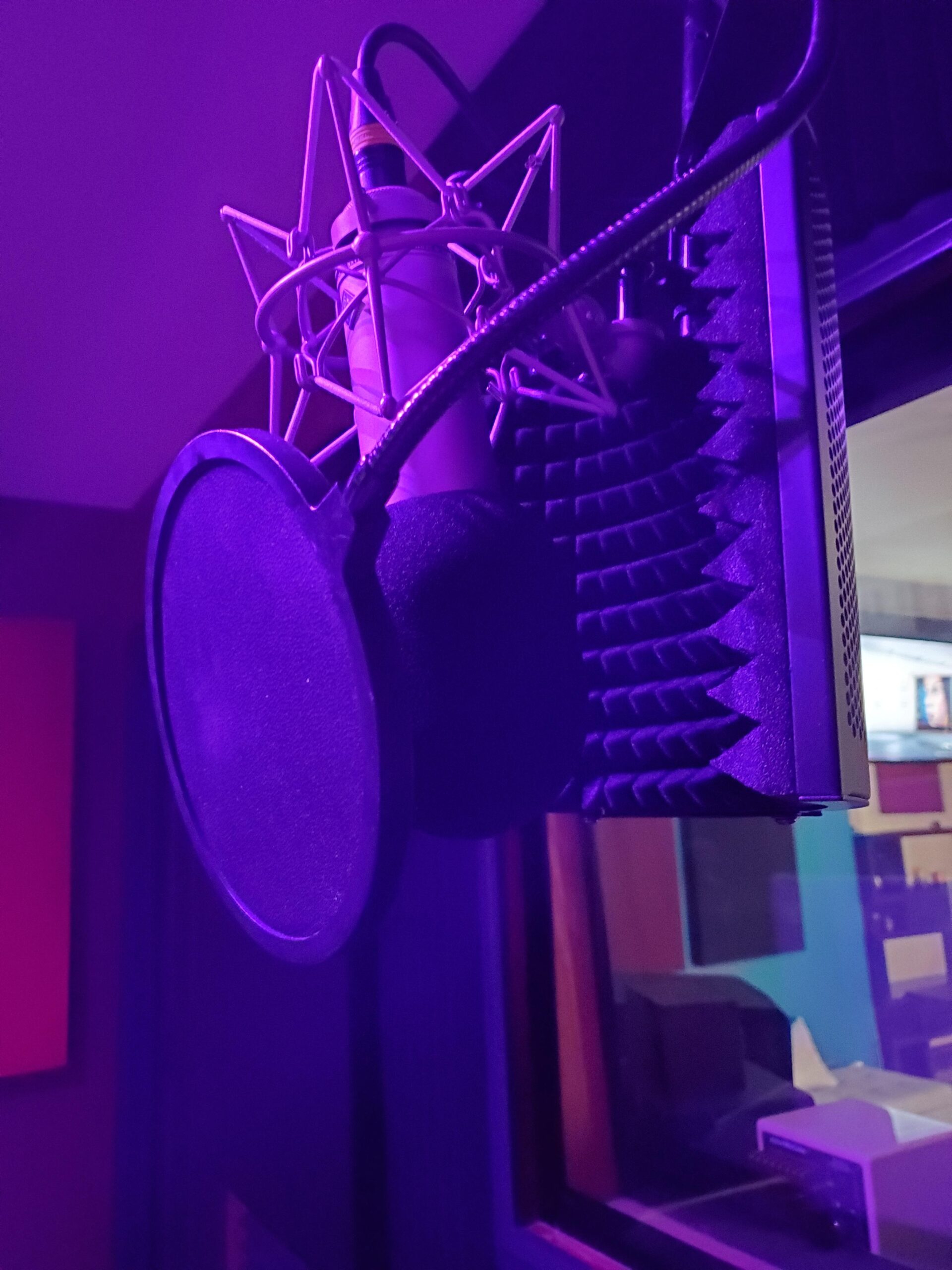 Aokeo Professional Studio Recording Microphone Isolation Shield,Suitable for Blue Yeti and Any Condenser Microphone Recording Equipment（AO-403） customer photo 2