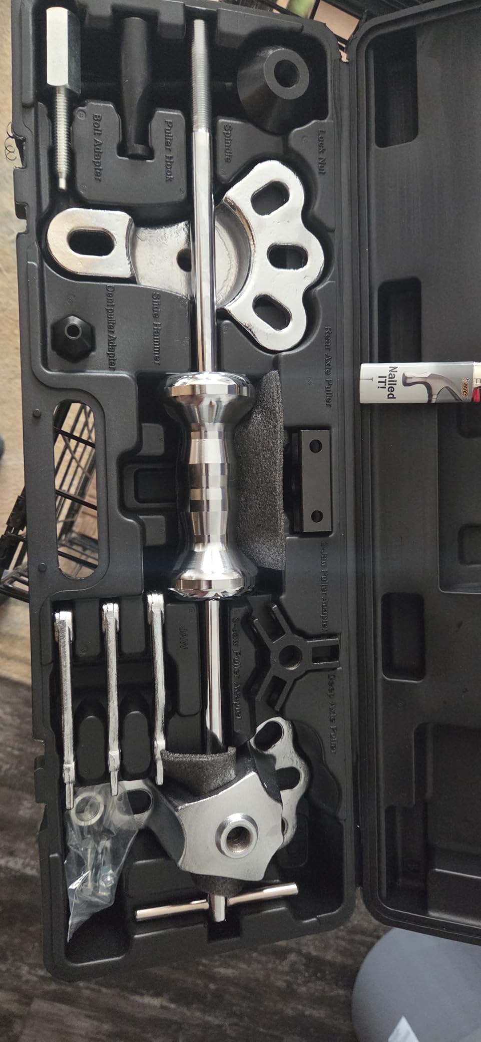 Orion Motor Tech 9-Way Slide Hammer Puller Set, Front Wheel Hub Bearing Remover & Rear Wheel Axle Hub Dent Shaft Puller Tool Kit customer photo 2