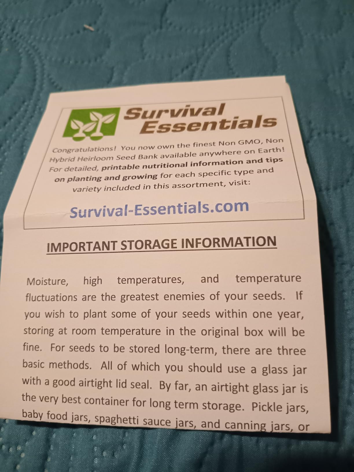 Ultimate Non-GMO Heirloom Survival Seed Vault - 23,000 Open-Pollinated Vegetable, Herb & Fruit Seeds for Planting - 144 Varieties for All USDA Hardiness Zones - Long Term Emergency Preparedness Seeds customer photo 1