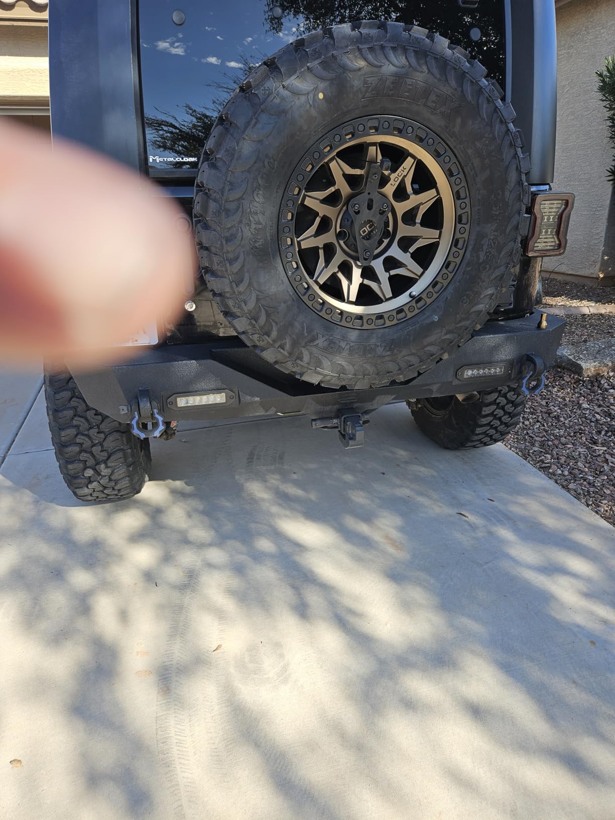 Hooke Road Wrangler JK Front Bumper + Rear Bumper Combo w/All LED Lights Compatible with Jeep Wrangler JK & Unlimited 2007-2018 2/4 Doors customer photo 1