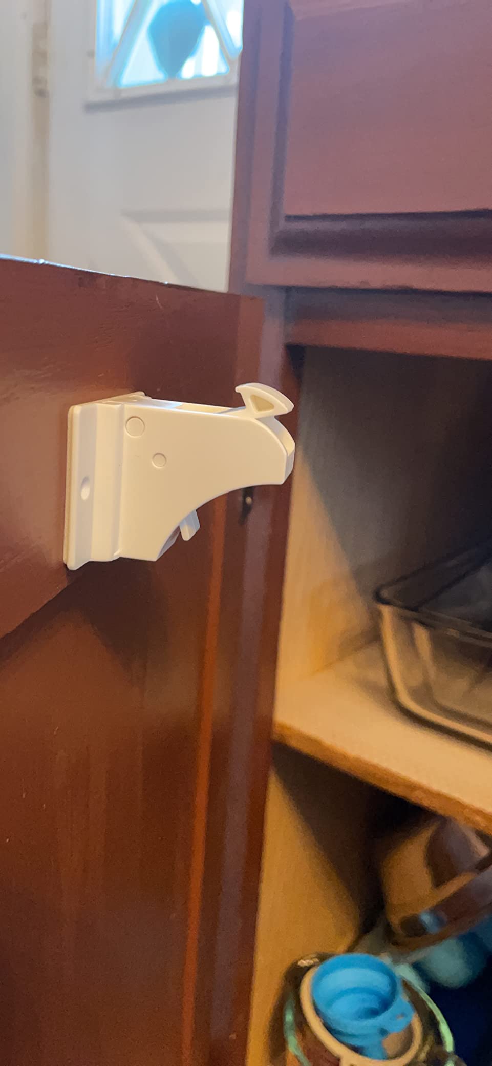 Vmaisi 16 Pack Child Safety Magnetic Cabinet Locks - Children Proof Cupboard Baby Locks Latches - Adhesive for Cabinets & Drawers and Screws Fixed for Protection customer photo 1