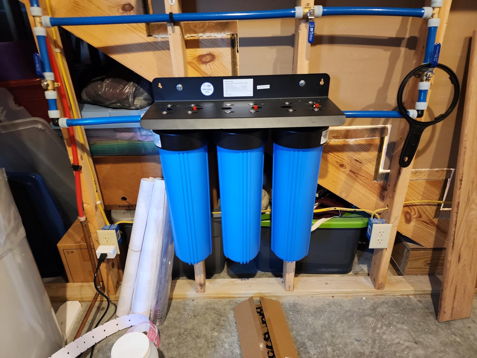 Waterdrop 3-Stage Whole House Water Filter System, with Carbon Filter & Sediment Filter, 7-Stage Filtration Highly Reduce Lead, Chlorine, Odor and Taste, 5 Micron WHF3T-PG, 1