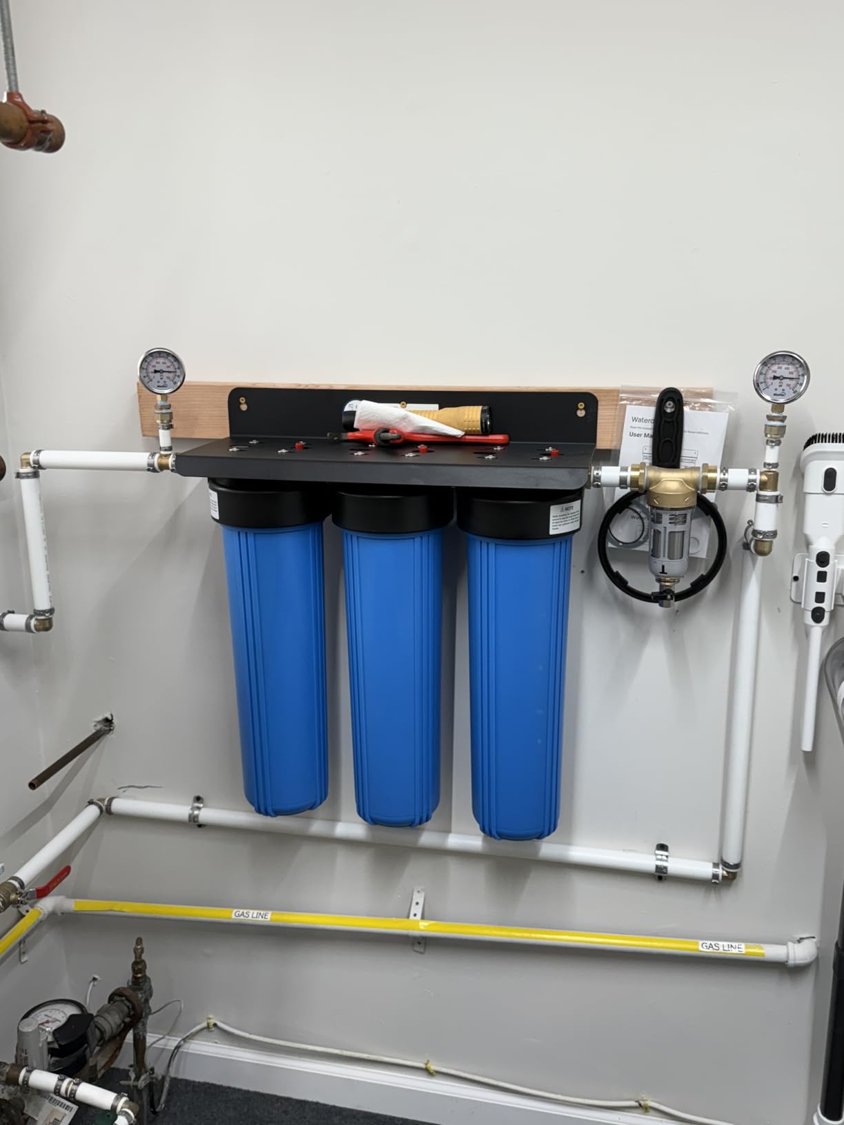 Waterdrop 3-Stage Whole House Water Filter System, with Carbon Filter & Sediment Filter, 7-Stage Filtration Highly Reduce Lead, Chlorine, Odor and Taste, 5 Micron WHF3T-PG, 1