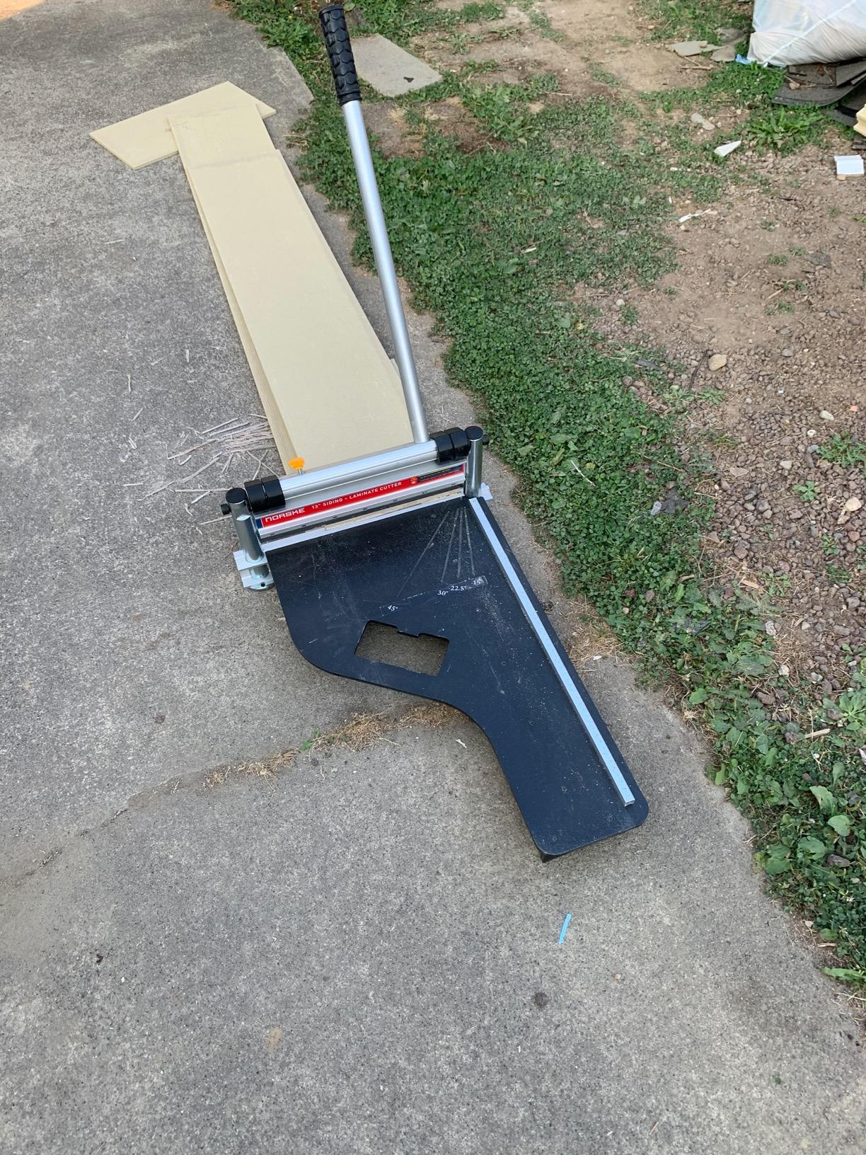 Norske Tools Newly Improved NMAP001 13 inch Laminate Flooring and Siding Cutter with Heavy Duty Fixed Aluminum Fence and Built-in Precision Angled Miter Settings customer photo 2