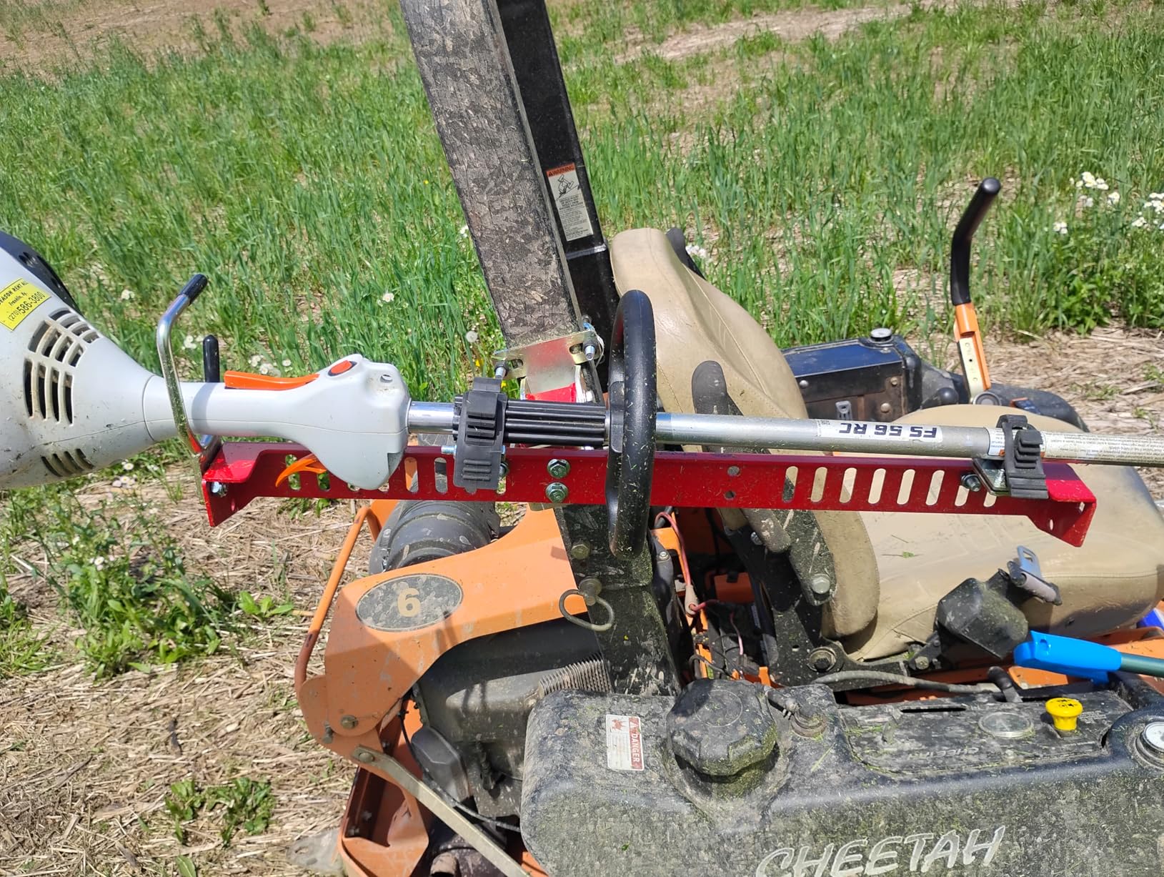 Jungle Jim's ZTR-TR Zero Turn Mower Trimmer Holder - Adjustable Fit for 1