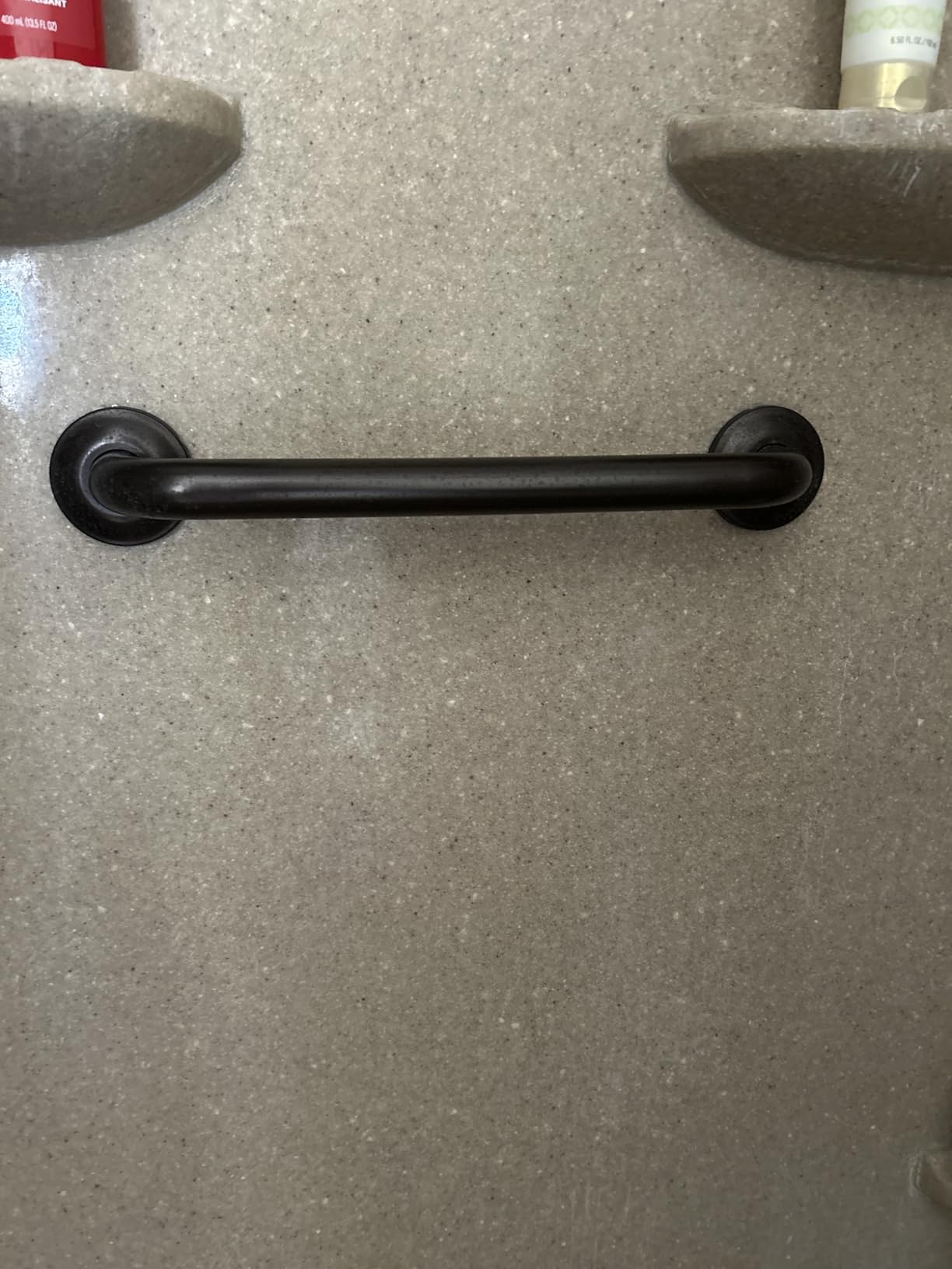 Vive Grab Bar for Showers - Bathroom Antislip Handrail for Seniors, Elderly Assistance Product, Heavy Duty Shower Handles, Handicap Grab Bars, Stainless Steel, Multipurpose, 440 lbs (Brushed Nickel) customer photo 1