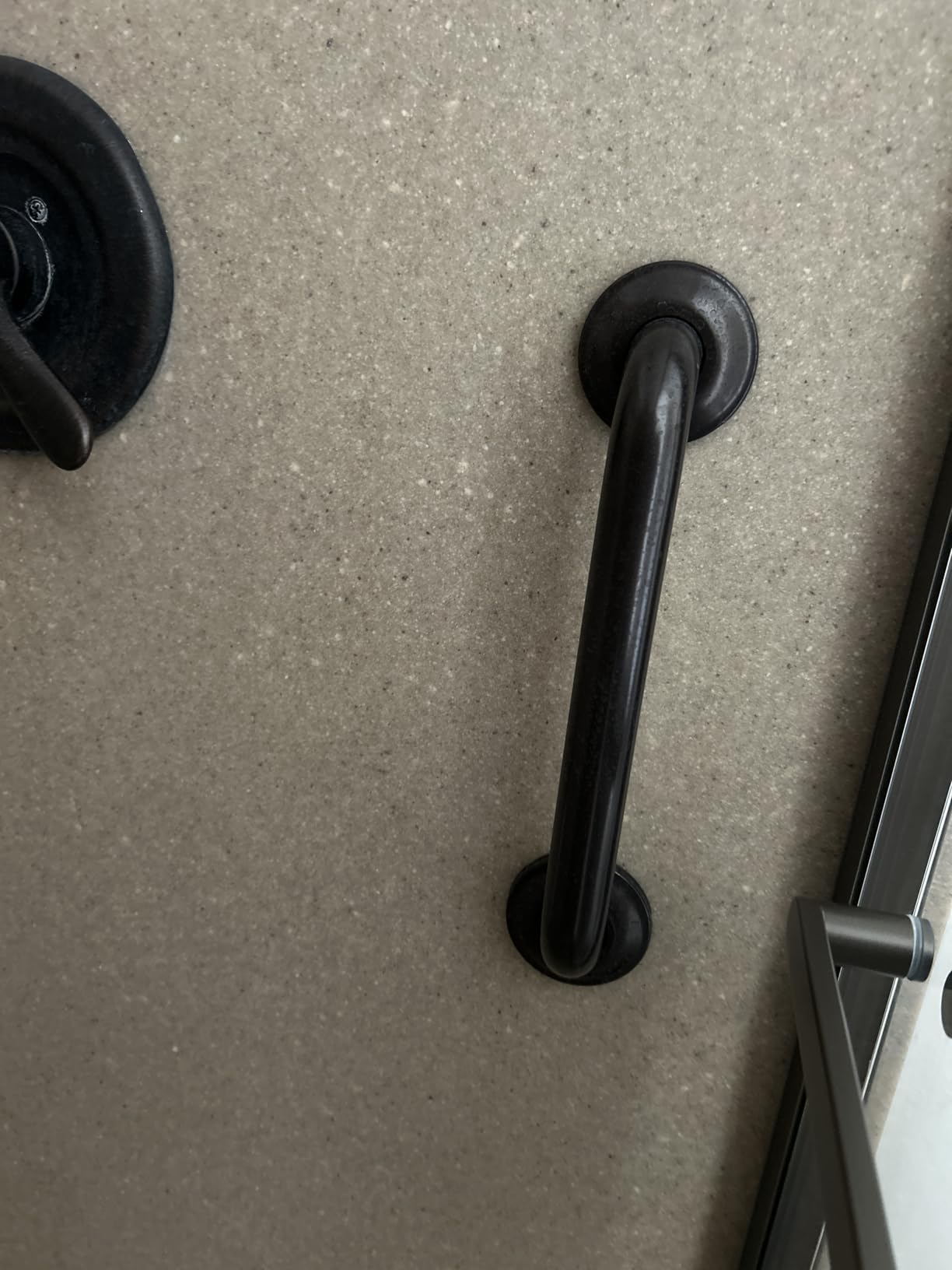 Vive Grab Bar for Showers - Bathroom Antislip Handrail for Seniors, Elderly Assistance Product, Heavy Duty Shower Handles, Handicap Grab Bars, Stainless Steel, Multipurpose, 440 lbs (Brushed Nickel) customer photo 2