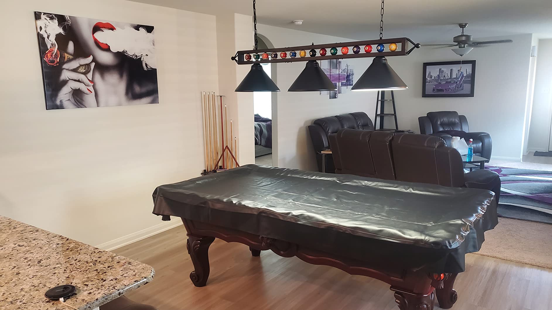 Wellmet 3 Light Billiard Pool Table Lights, 59