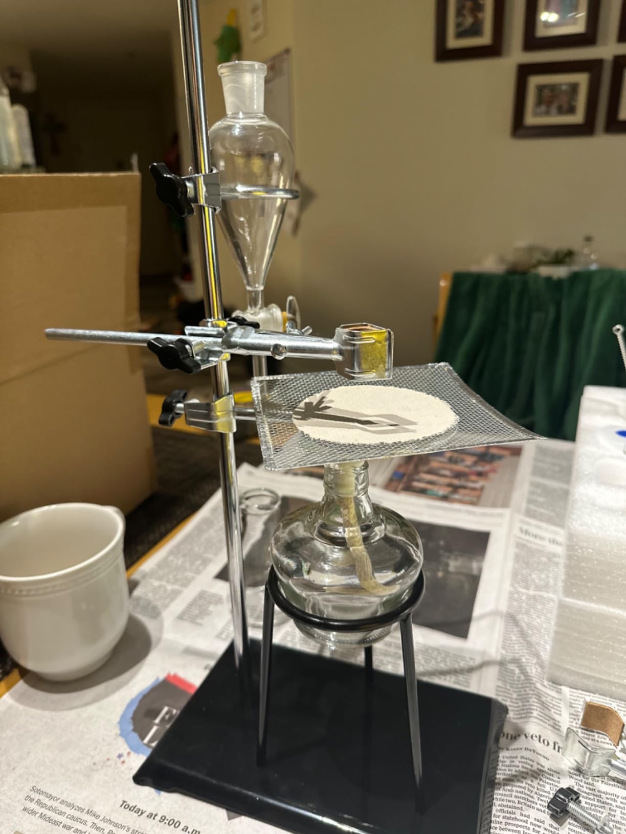 Home Distiller Distilling to Making Your Own Essential Oil, Moonshine, 3.3 Boro Alcohol Distiller Chemistry Lab Glassware Kit,Glass Distilling,Distillation Apparatus 15pcs Set, 500 ML customer photo 2
