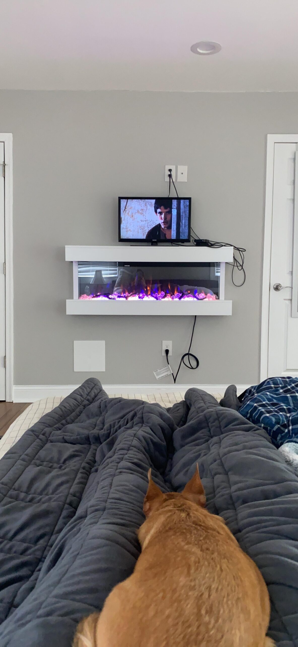 Touchstone Chesmont Smart Electric Fireplace- Wall Hanging Fireplace with 50