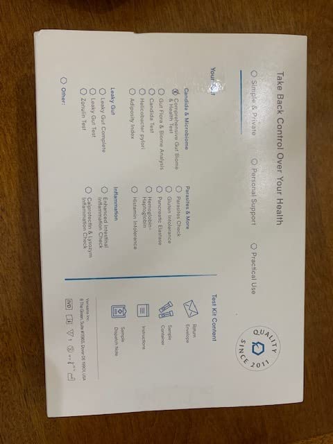 Gut Health Stool Test for Leaky Gut, Candida, Helicobacter Pylori & Microbiome | Comprehensive Gut Testing Kit | Diagnose Gut Imbalances, Thrush, Candida Infections, Maldigestion, etc. at Home customer photo 2