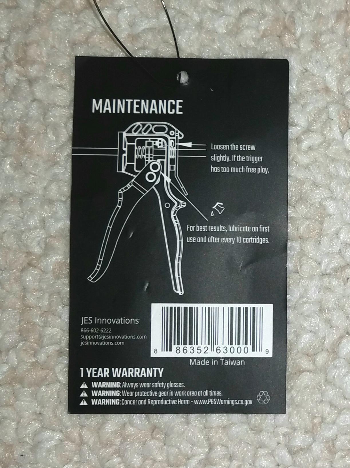 JES M26S 10 oz. 26:1 High Thrust Caulk and Adhesive Gun customer photo 2