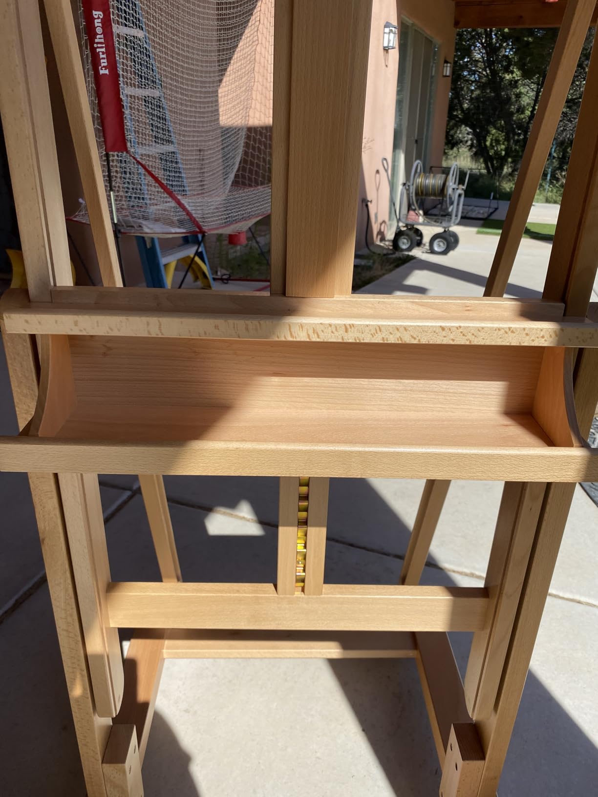 MEEDEN Extra Large Heavy-Duty H-Frame Studio Easel - Solid Beech Wooden Artist Professional Easel, Painting Art Easel Stand with 4 Premium Locking Silent Caster Wheels, Hold Max 82