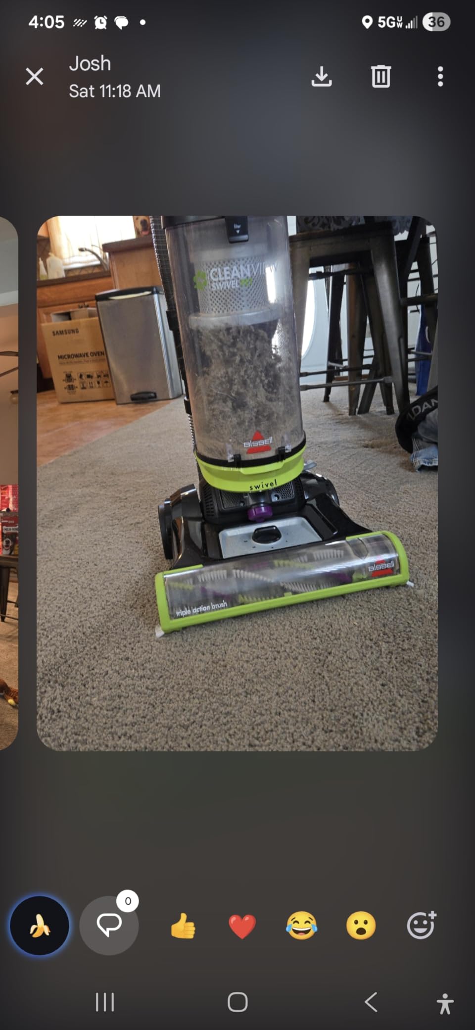 Bissell 2252 CleanView Swivel Upright Bagless Vacuum with Swivel Steering, Powerful Pet Hair Pick Up, Specialized Pet Tools, Large Capacity Dirt Tank, Easy Empty customer photo 2