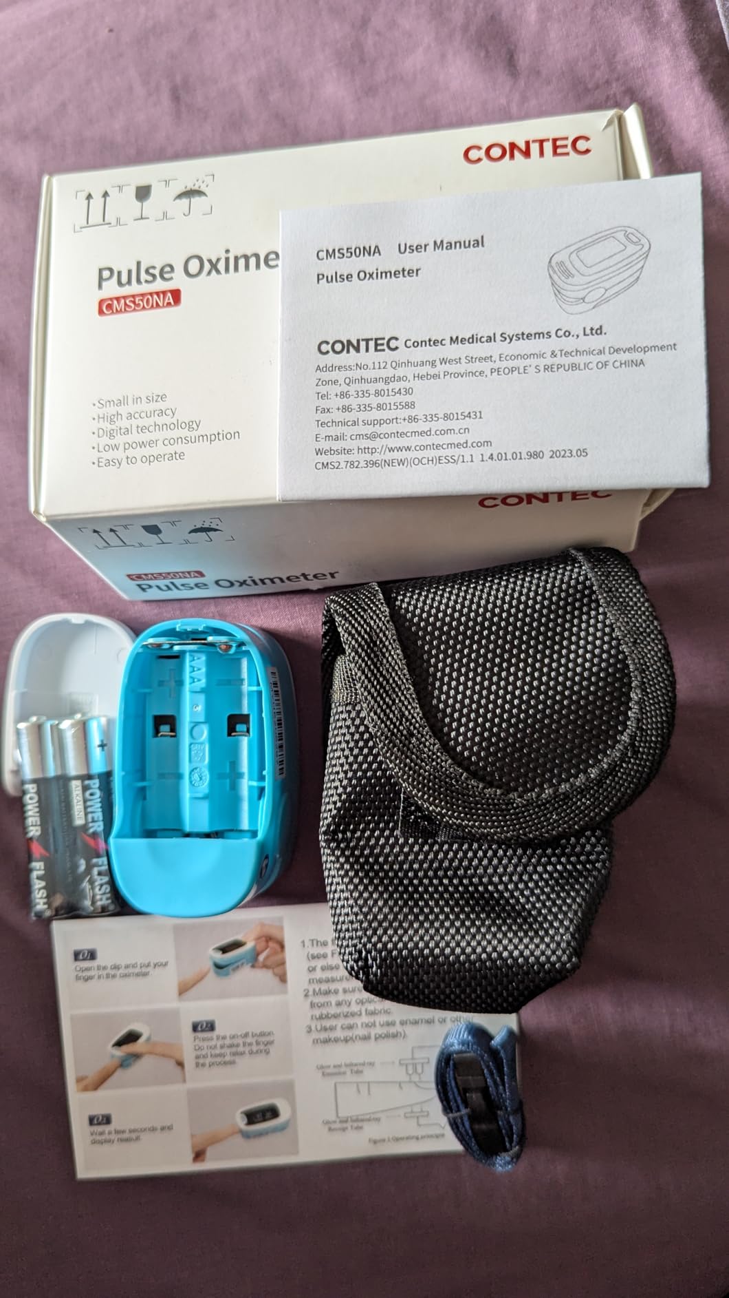 CONTEC CMS50NA Pulse Oximeter SpO2 and PR Value Waveform Blood Oxygen Neck/Wrist Cord customer photo 1