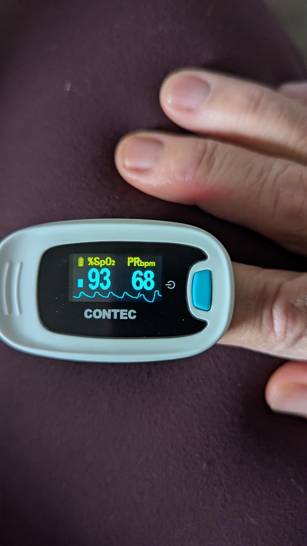 CONTEC CMS50NA Pulse Oximeter SpO2 and PR Value Waveform Blood Oxygen Neck/Wrist Cord customer photo 2