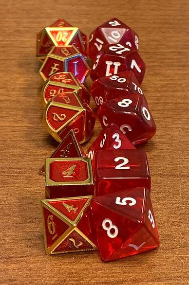 DNDND Metal Dice Set D&D, 7 die Metallic Polyhedral Dice Set with Gift Metal Box and Gold Number for DND Dungeons and Dragons Role Playing Games (Black and Gold) customer photo 1