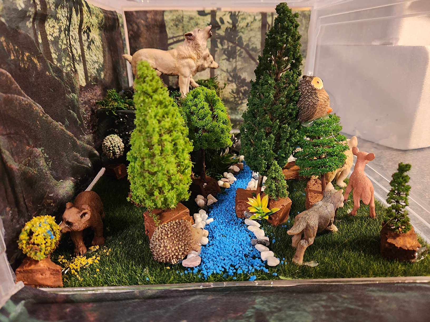 NWFashion 9 Bags Total 300Gram Scenery Basing Material Kit，Stone,Snow,Grass,Moss Stick,River,Desert customer photo 2