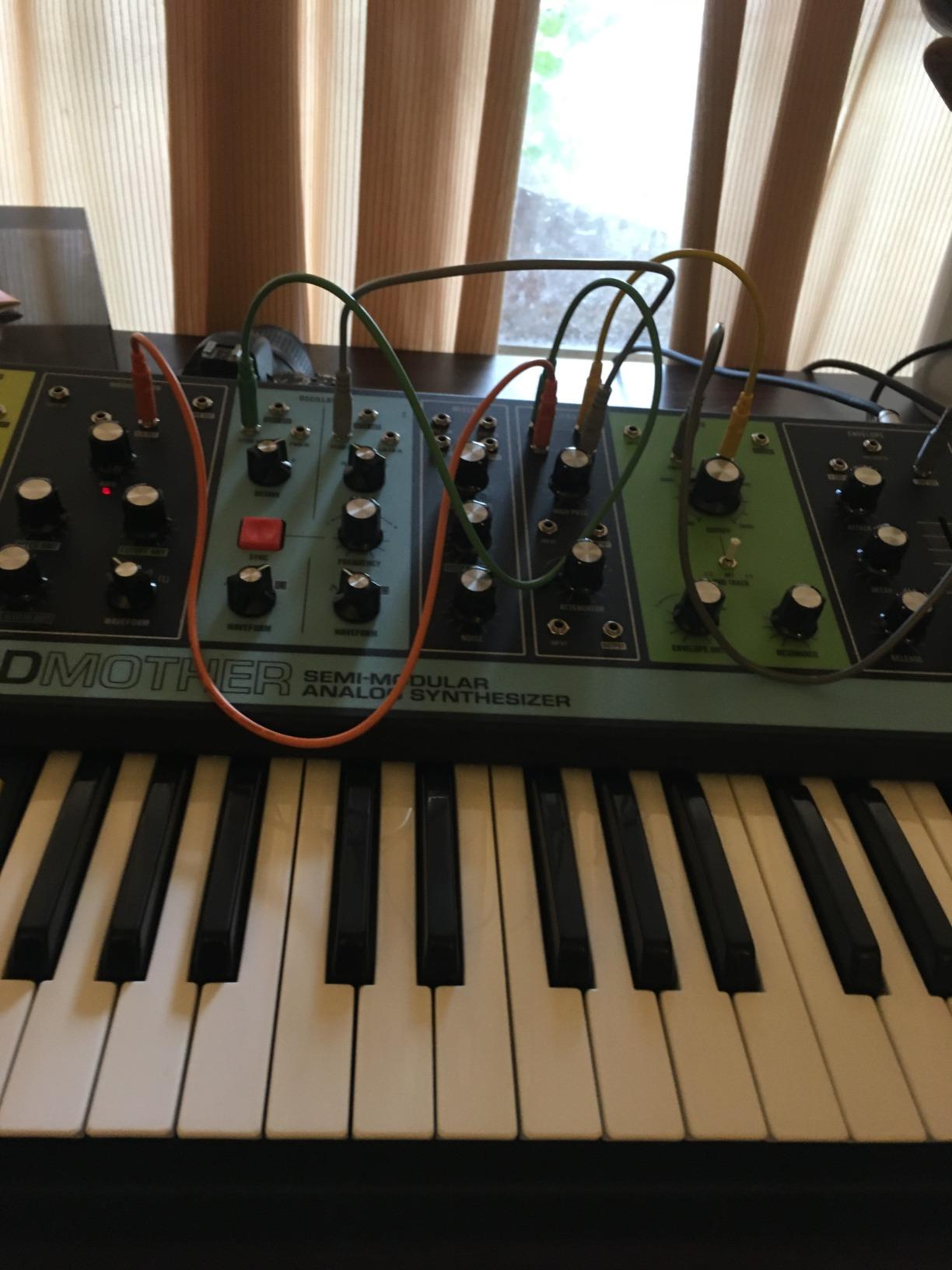 MOOG Grandmother Semi-Modular Analog Keyboard Synthesizer with 32 Keys, Built-In Arpeggiator, Sequencer and Spring Reverb Tank customer photo 1