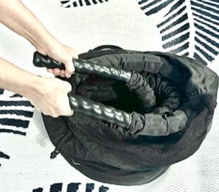 Battle Ropes 50 ft Heavy Duty Battle Rope with Protective Sleeve Black, Plastic, ABS Grip, Adult Strength Training, Cardio, CrossFit customer photo 2