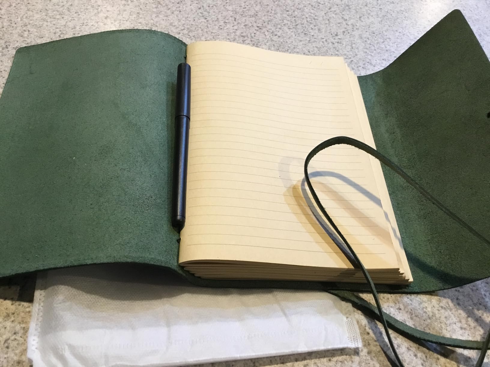 Leather Journal Writing Notebook - Genuine Leather Bound Daily Notepad for Men & Women Lined Paper 240 Kraft Pages, Handmade, Rustic Brown, 5 x 7 in customer photo 2