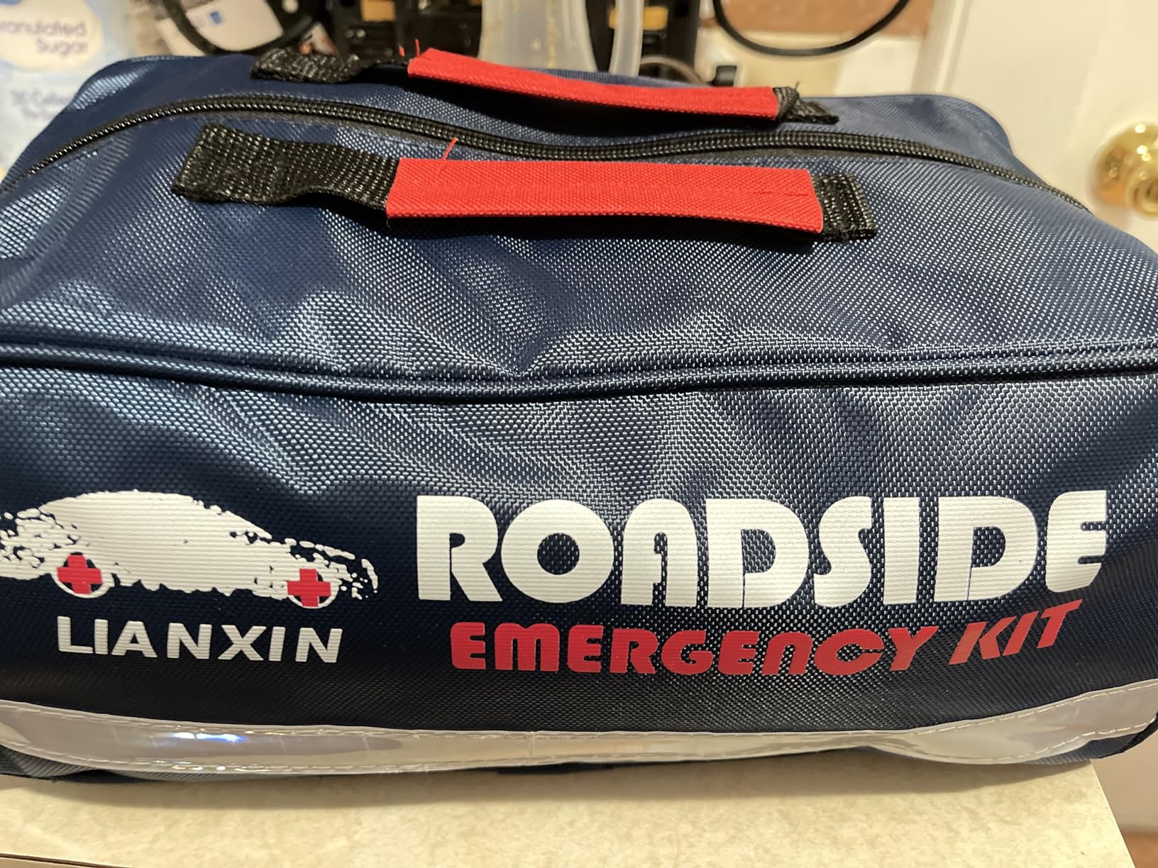 Roadside Assistance Emergency Kit - Car Emergency Kit with Jumper Cables (Upgraded) Emergency Roadside Kit for Car 142 Pieces Car Safety Kits, Tow Strap, Tool Kit, Reflective Warning Triangle customer photo 2