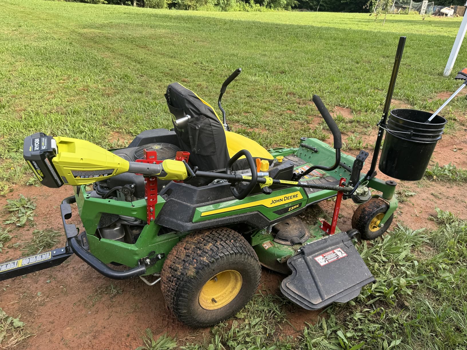 Jungle Jim's Mower Trimmer Rack - Universal Fit for Walk-Behind, Stand-On, and ZTR Mowers - Secures Trimmer for Transport - Lock-Ready for Theft Deterrence customer photo 2