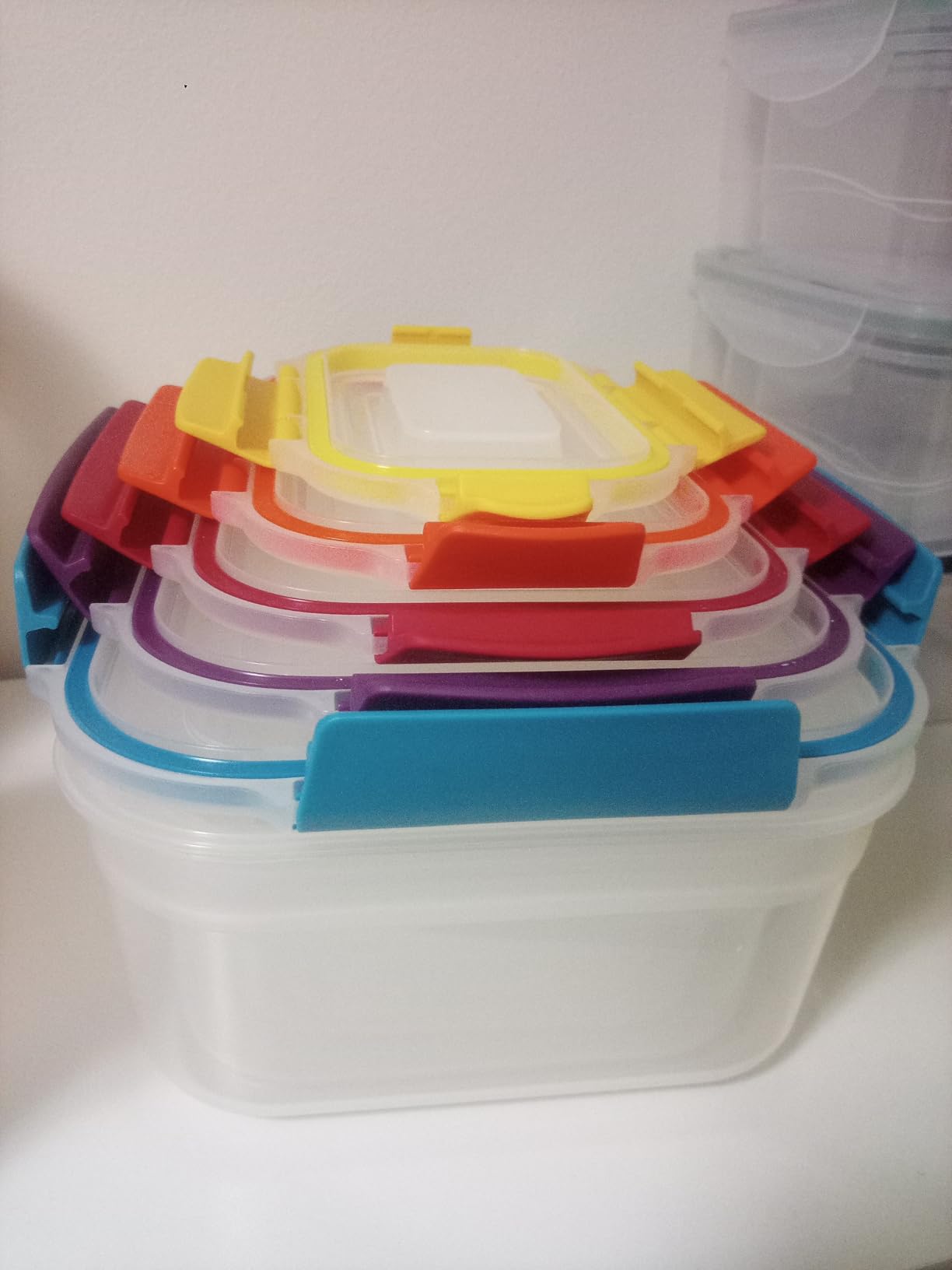 Joseph Joseph Nest Lock Plastic BPA Free Food Storage Container Set with Lockable Airtight Leakproof Lids, 10-Piece, Multi-Color customer photo 2