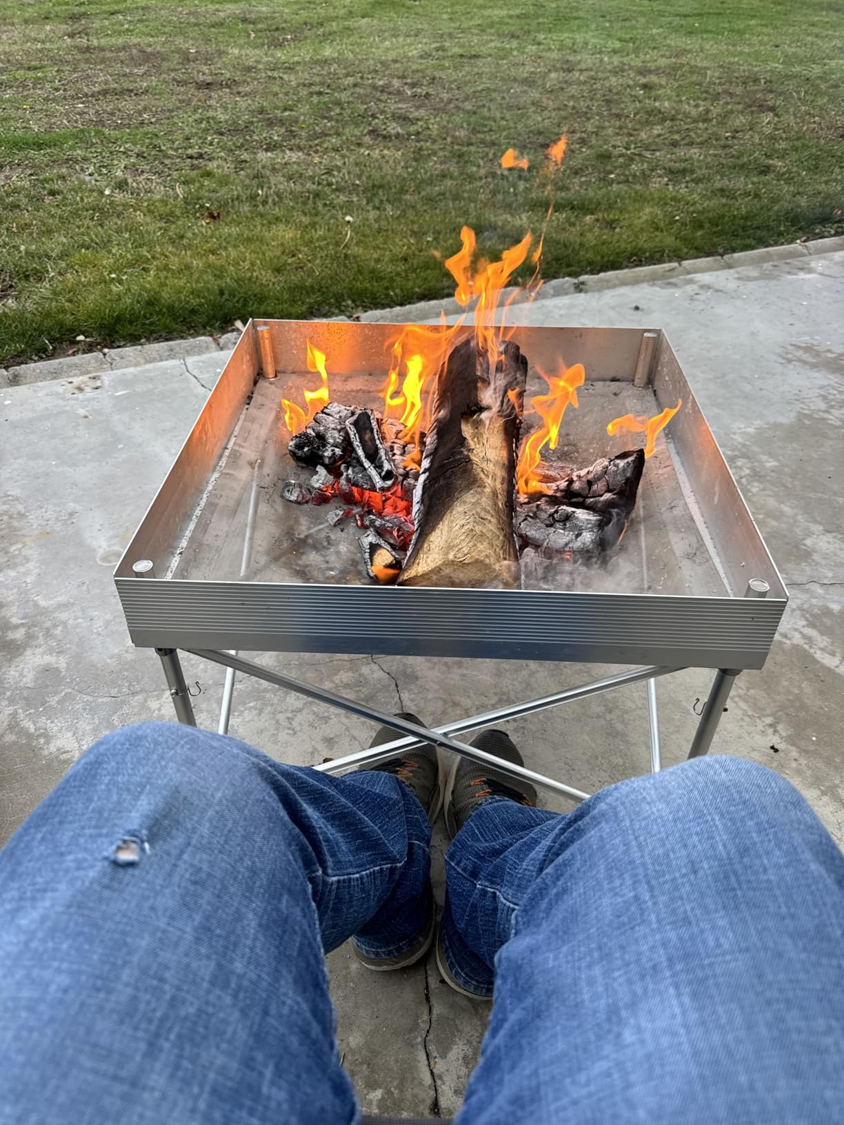 Fireside Outdoor Portable Fire Pit for Camping Fire Pit 24 Inch - Collapsible Pop Up Firepits for Outside, Portable Campfire Pits, Small Firepit for Outside, Weighs 7 lbs, Heat Shield NOT Included customer photo 1