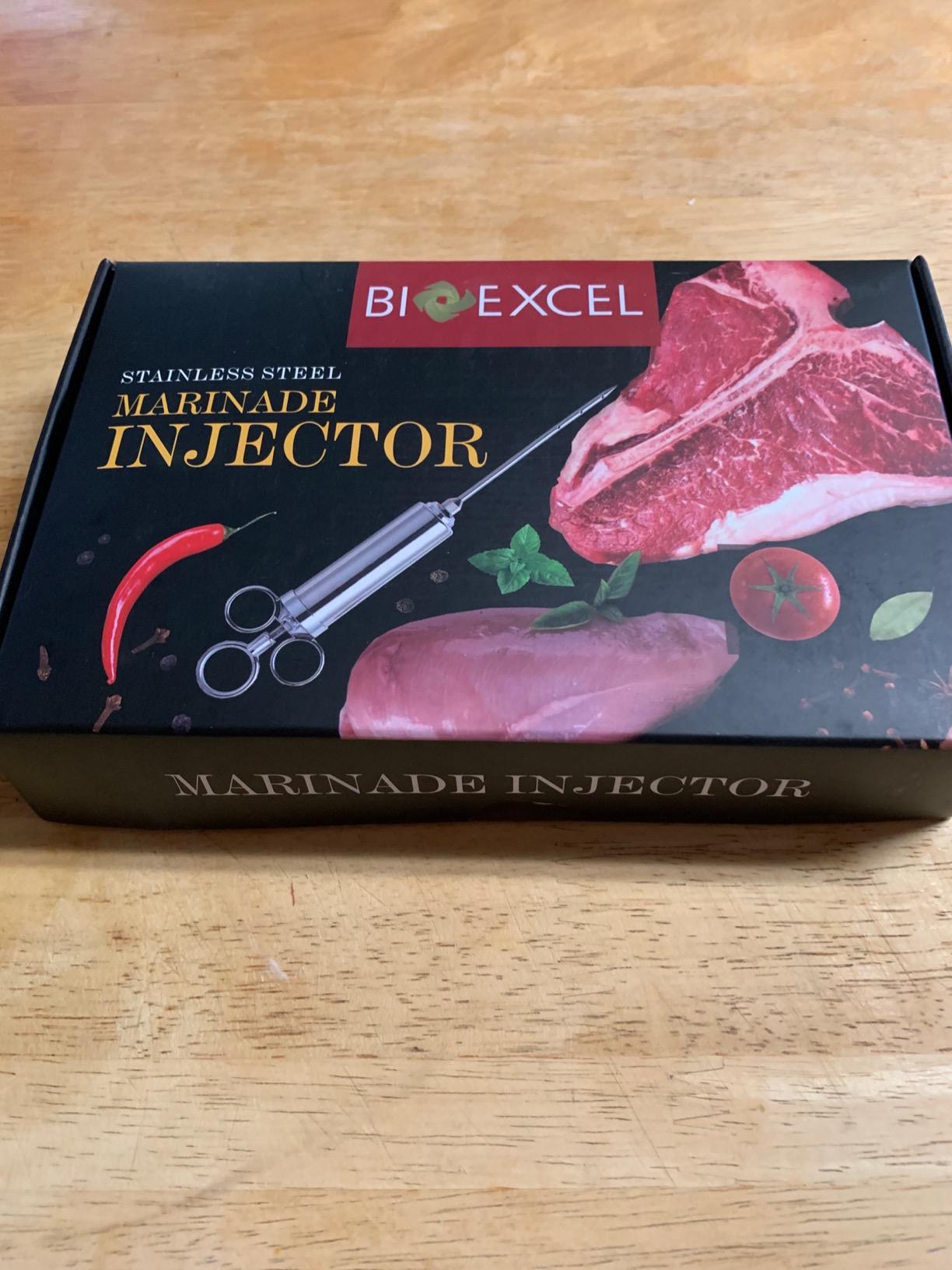 304 Stainless Steel Meat Injector Syringe-2 Oz Turkey Injector for Smoking with 3 Needles 3 Brushes-Spare O Rings-Food Injector for BBQ,Turkey & Brisket (Stainless Steel) customer photo 2