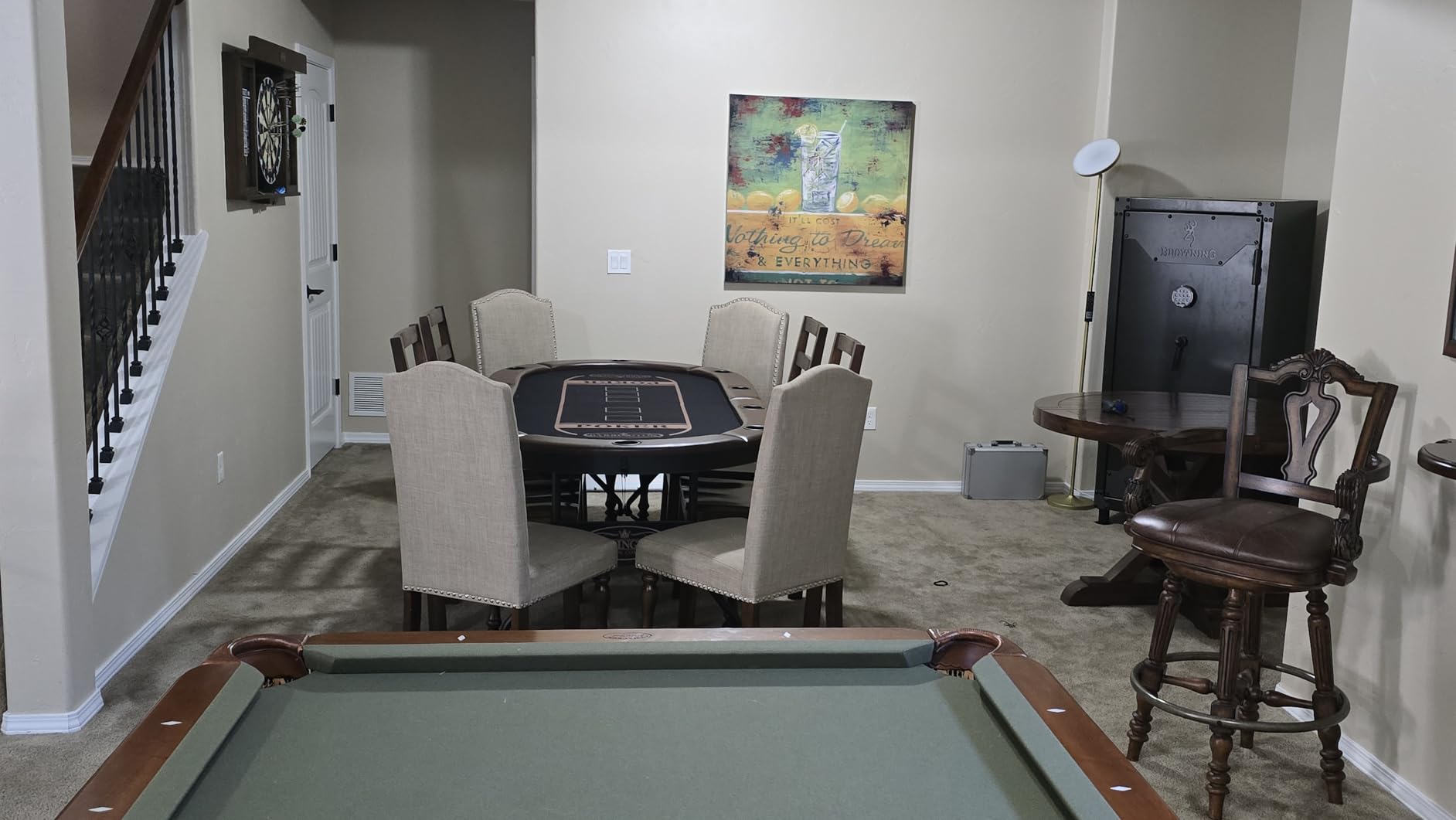 Barrington Poker Multiple Styles Folding Poker Table & Poker Table Top/Dining Table Collection, Durable Padded Rail Tables with Felt Playing Surface, Perfect for Texas Holdem Games customer photo 2