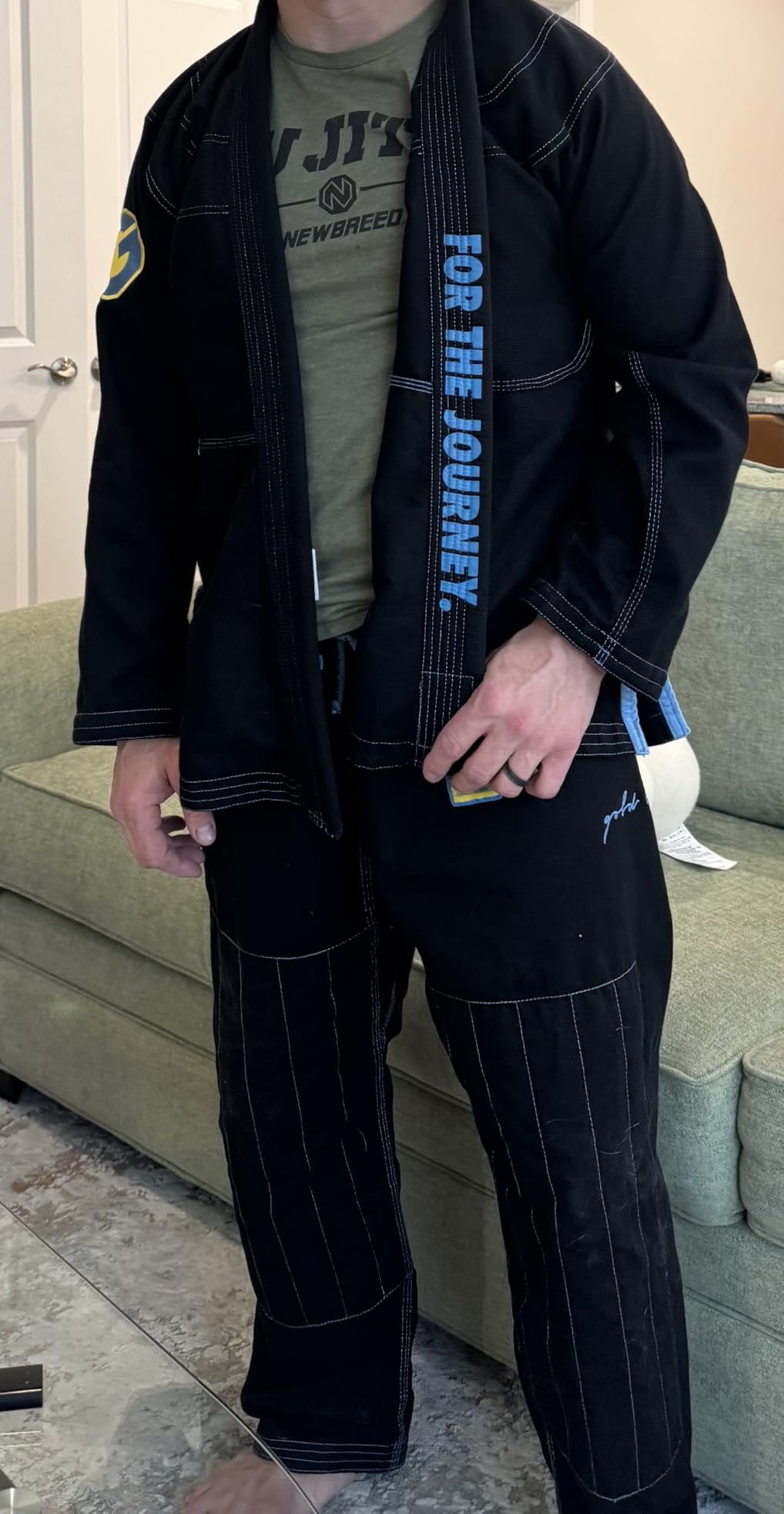 Gold BJJ Aeroweave Jiu Jitsu Gi - Ultra Lightweight BJJ Gi - Preshrunk Brazilian Jiu Jitsu Uniform for Men customer photo 1