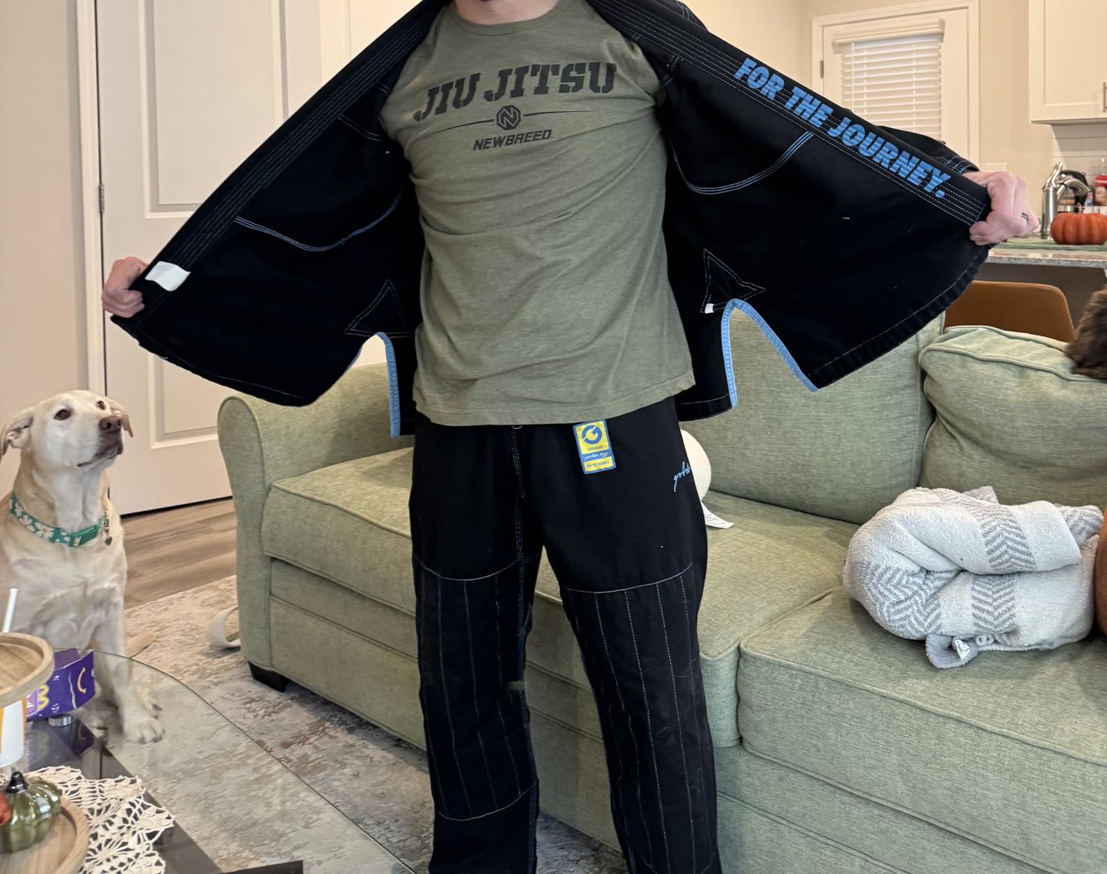 Gold BJJ Aeroweave Jiu Jitsu Gi - Ultra Lightweight BJJ Gi - Preshrunk Brazilian Jiu Jitsu Uniform for Men customer photo 2