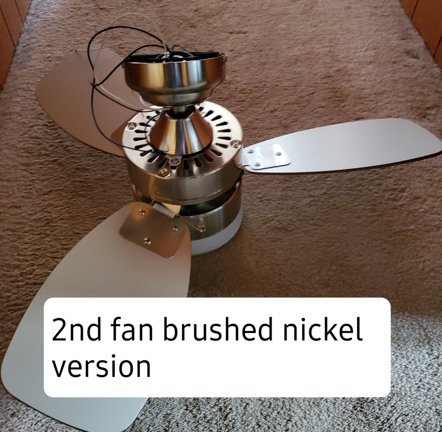 Honeywell Ceiling Fans Ocean Breeze Modern 30 Inch Ceiling Fan with Light, Pull Chain LED Indoor Fan with 3 Blades, White and Brown Maple Blade Finish Options, White (50600-01) customer photo 1