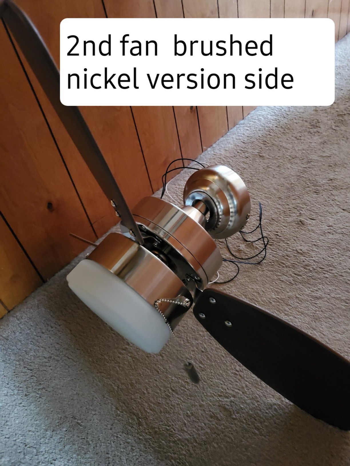 Honeywell Ceiling Fans Ocean Breeze Modern 30 Inch Ceiling Fan with Light, Pull Chain LED Indoor Fan with 3 Blades, White and Brown Maple Blade Finish Options, White (50600-01) customer photo 2