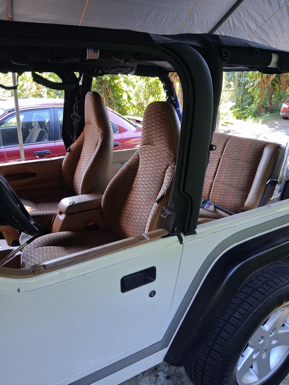 Rough Country Neoprene Seat Covers for Jeep Wrangler TJ (1997-2002) - Waterproof & UV Resistant, Foam Padded, Front & Rear Seat Cover Set customer photo 1