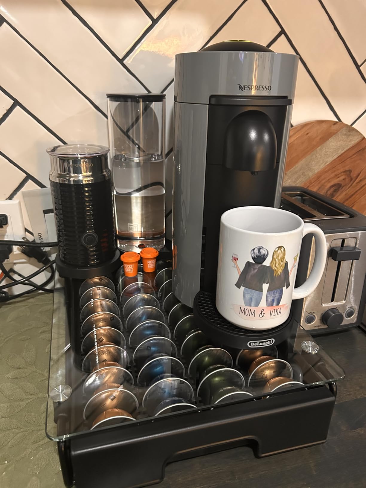 Vertuo Plus Deluxe Coffee and Espresso Maker by De'Longhi, Matte Black with Aeroccino Milk Frother customer photo 2