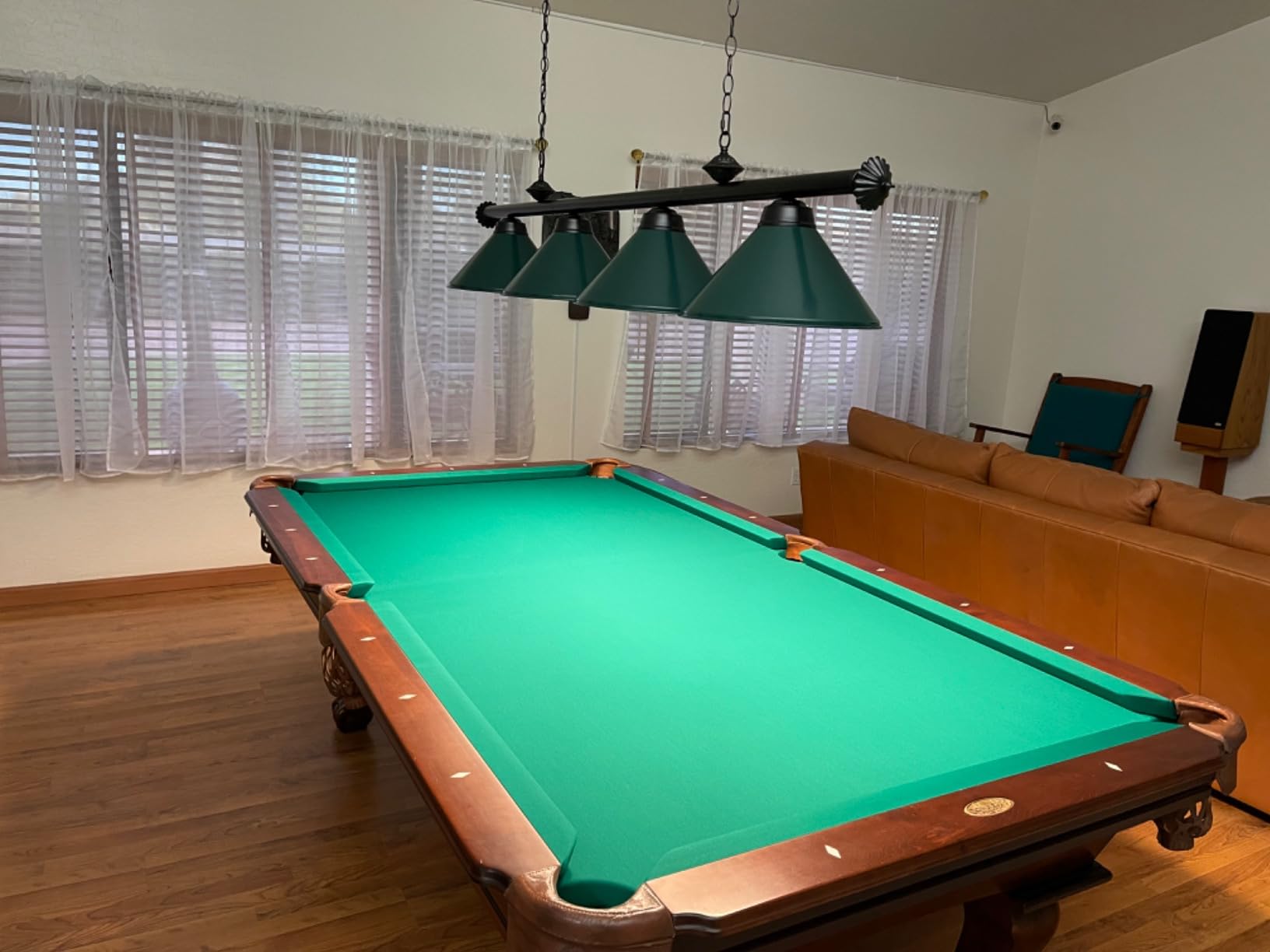 Wellmet Billiard Light - 4 Light Fixture with Lamp Shade for 7' to 8' Pool Table, Game Room, Man Cave customer photo 2