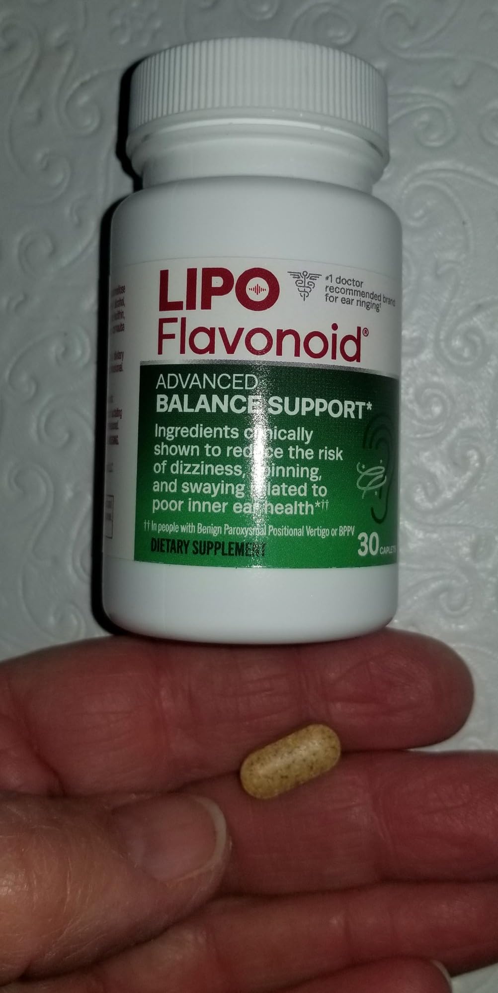 Lipo-Flavonoid for Vertigo & Dizziness Relief, Clinically Tested Formula with Ginkgo Biloba, Vitamin D, & Vitamin B Complex, Inner Ear Health & Balance Support, 30-Count (Pack of 1) customer photo 1
