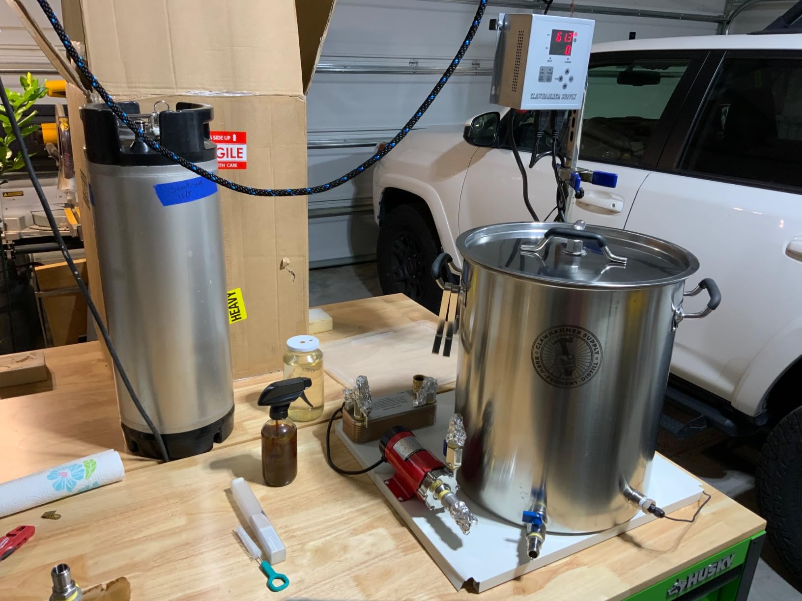 Clawhammer Supply 10.5 Gallon Electric All-in-One Brewing System - Digital, Semi-Automated, 120V, BIAB All Grain & Extract, 304 Stainless Steel customer photo 2